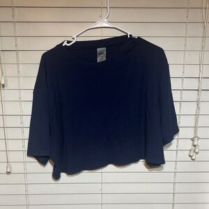 Kittenish Dark Blue Crop Top